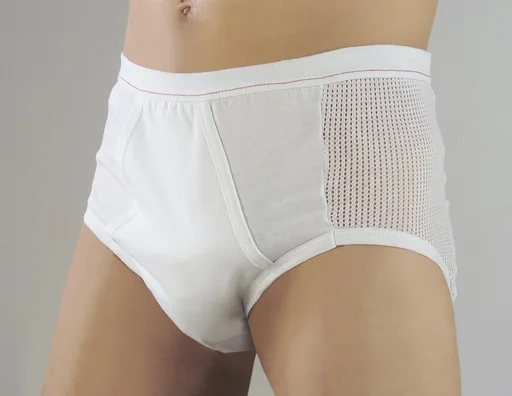 "Briefs with mesh zones, white, size 12 image"