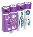 Akumulatory litowo-jonowe Mignon (AA) USB-C - 4 szt., wyłącznik bezpieczeństwa