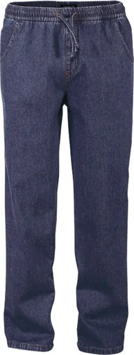 "Pull-on jeans with elastic waistband, indigo, size 50 image"