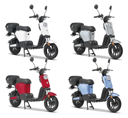 "E-Scooter "Messina" 20 km/h white - Economical - Efficient thanks to high-quality wheel hub motor and lithium battery image"