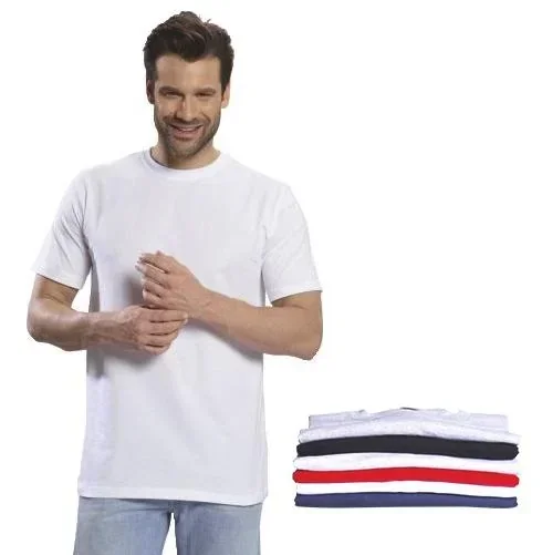 "T-shirt with round neck, color white size M image"
