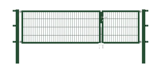 "Double gate set Flexo including posts 1 + 2 x 1 m green image"