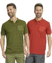 Patterned polo shirt, color red, size 2XL