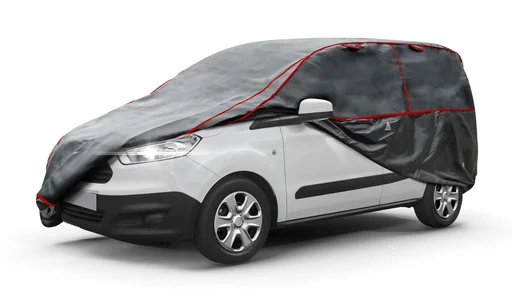 "Bus hail protection tarpaulin Premium Hybrid, van hail protection garage size L image"