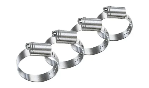 "4-piece hose clamp set, galvanized 32-50 mm image"