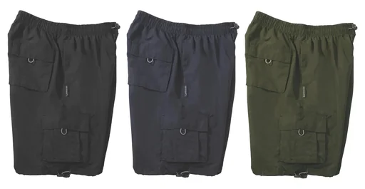 "Men's elasticated shorts, navy, size XL image"