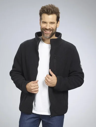 "Berber fleece jacket, color black, size XL image"