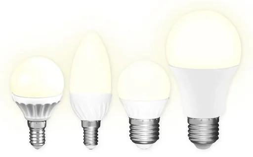 "Set of 3 LED bulbs - 3 watts, E27, drop shape, warm white, 250 lm image"