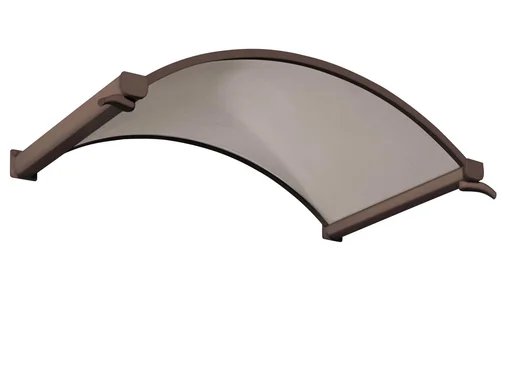 "Round-arch canopy type NO Bronze, 1600 x 900 x 300 mm, color white image"