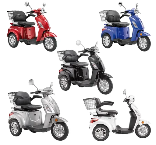 "E-tricycle Luxxon E3800, 20 km/h (moped class), no helmet required, wine red image"