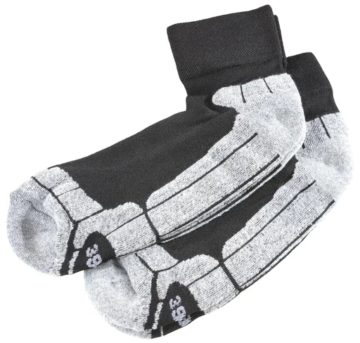 "Sports socks in a pack of 2, color black/grey, size 39/42 image"