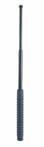 "Mini telescopic baton 12 inches for self-defense, black image"