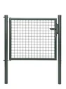 Single corrugated gate with accessories, anthracite metallic, width 100 cm, height 100 cm