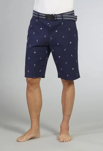 "Bermuda shorts with maritime print, color navy, size XL image"