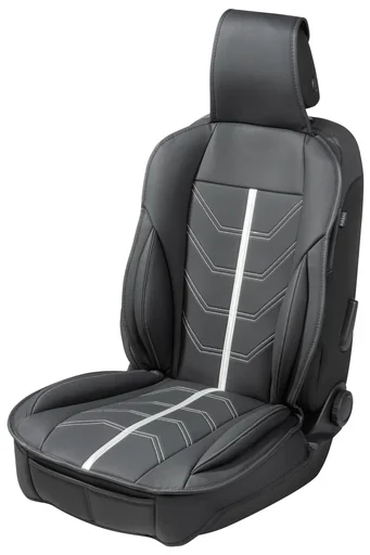 "Car seat cover Kimi, car seat cover in racing design black/silver image"