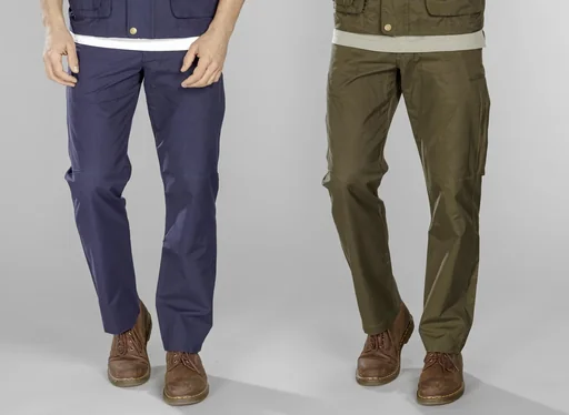 "Outdoor trousers, back pocket with zipper, color blue-grey, size 50 image"