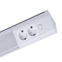 LED under-cabinet light in white with 2 sockets, 762mm