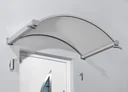 Round arch canopy type NO clear, 1600 x 900 x 300 mm, stainless steel