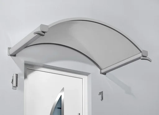 "Round arch canopy type NO clear, 1600 x 900 x 300 mm, stainless steel image"
