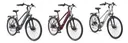 Women's aluminum trekking e-bike, 28 inches, frame height 50 cm, 24-speed derailleur, gray, XC940 Expedition