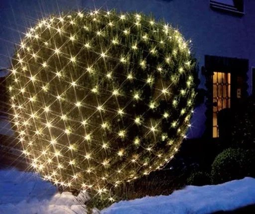 "LED light net 2x2 meters, 160 warm white LEDs image"