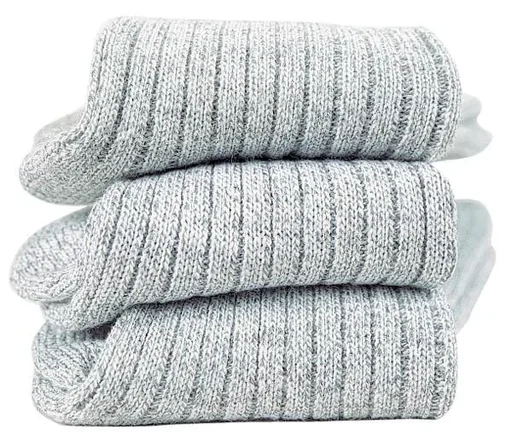 "Norwegian socks, pack of 3, grey, size 39/42 image"