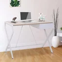 Desk computer table with drawer chipboard metal frame 20 kg load capacity