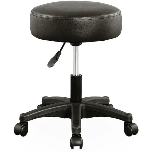 "Tabouret / office stool - rotatable and adjustable - black image"