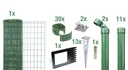 Fix-Clip Pro as a complete fence set, with ground socket, green, height 122 cm, length 25 m