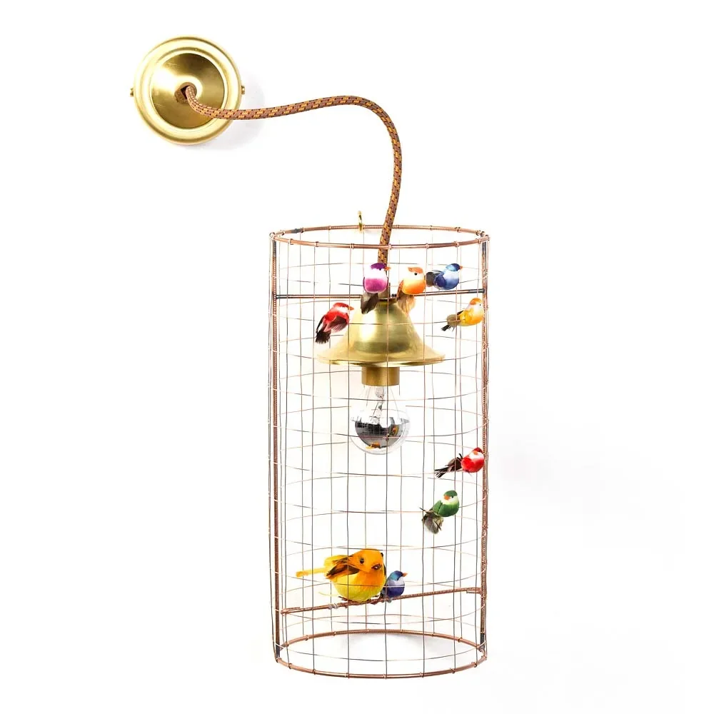 Lampa ścienna Challières ptak woliera