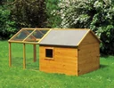 Small animal stable with run