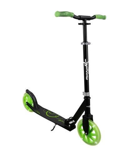 "muuwmi Aluminium Scooter – Tretroller, 145 mm, ABEC 7, GS geprüft, höhenverstellbar, LED-Leuchtrollen, Glow-Effekt image"