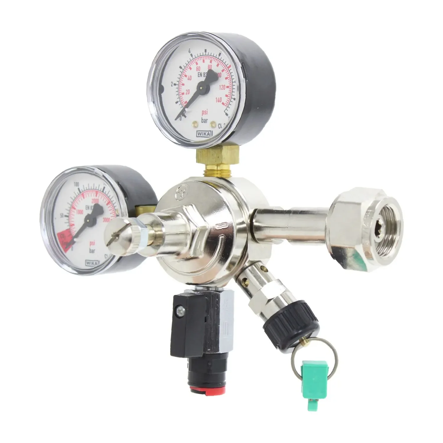 "Reduktor ciśnienia, regulator ciśnienia CO2 dla AFG, 7 bar, 1-linia, Gwint: John Guest 8 mm image"