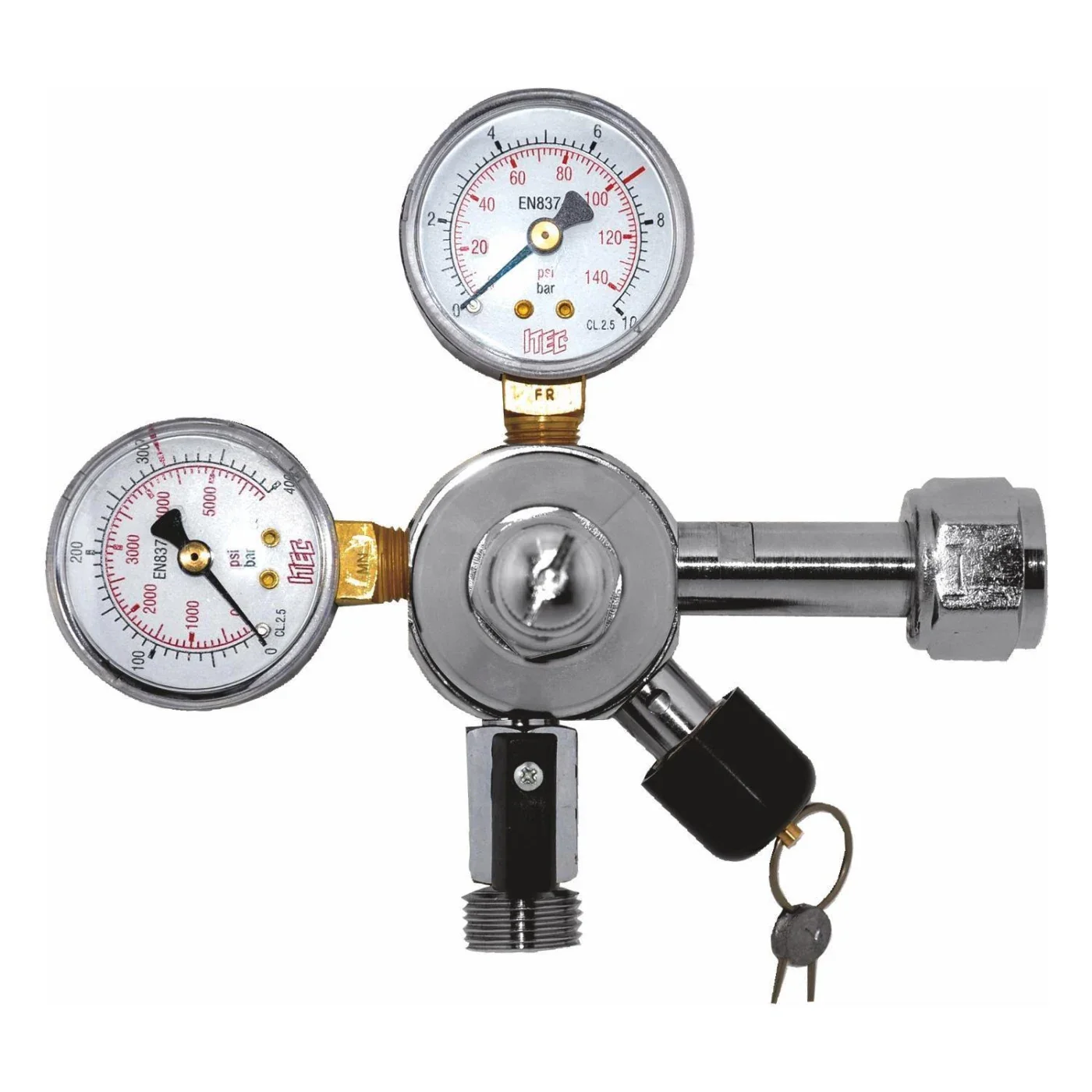 "Reduktor ciśnienia, regulator ciśnienia CO2 dla AFG, 7 bar, 1-linia, Gwint: Gwint 1/2 image"