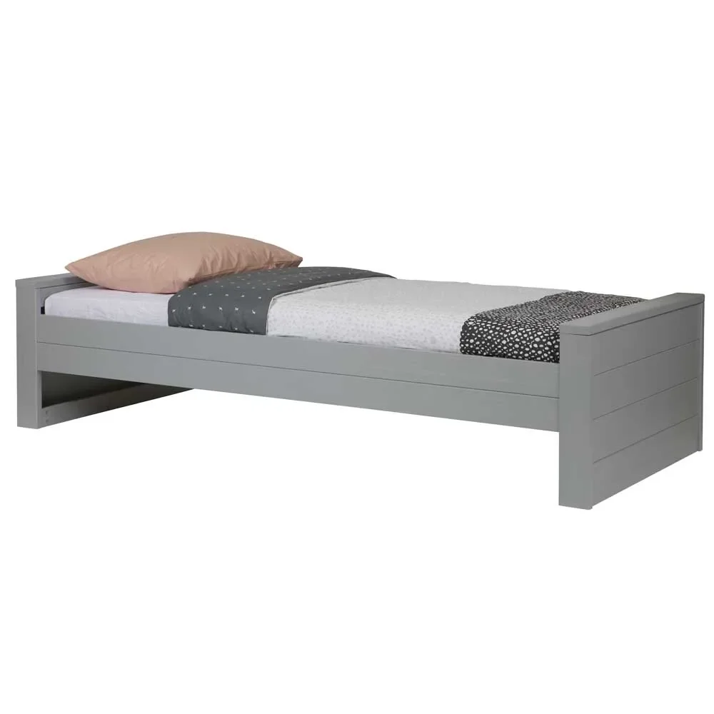 "WOOOD Łóżeczko dziecięce Dennis concrete grey 90 x 200 cm image"