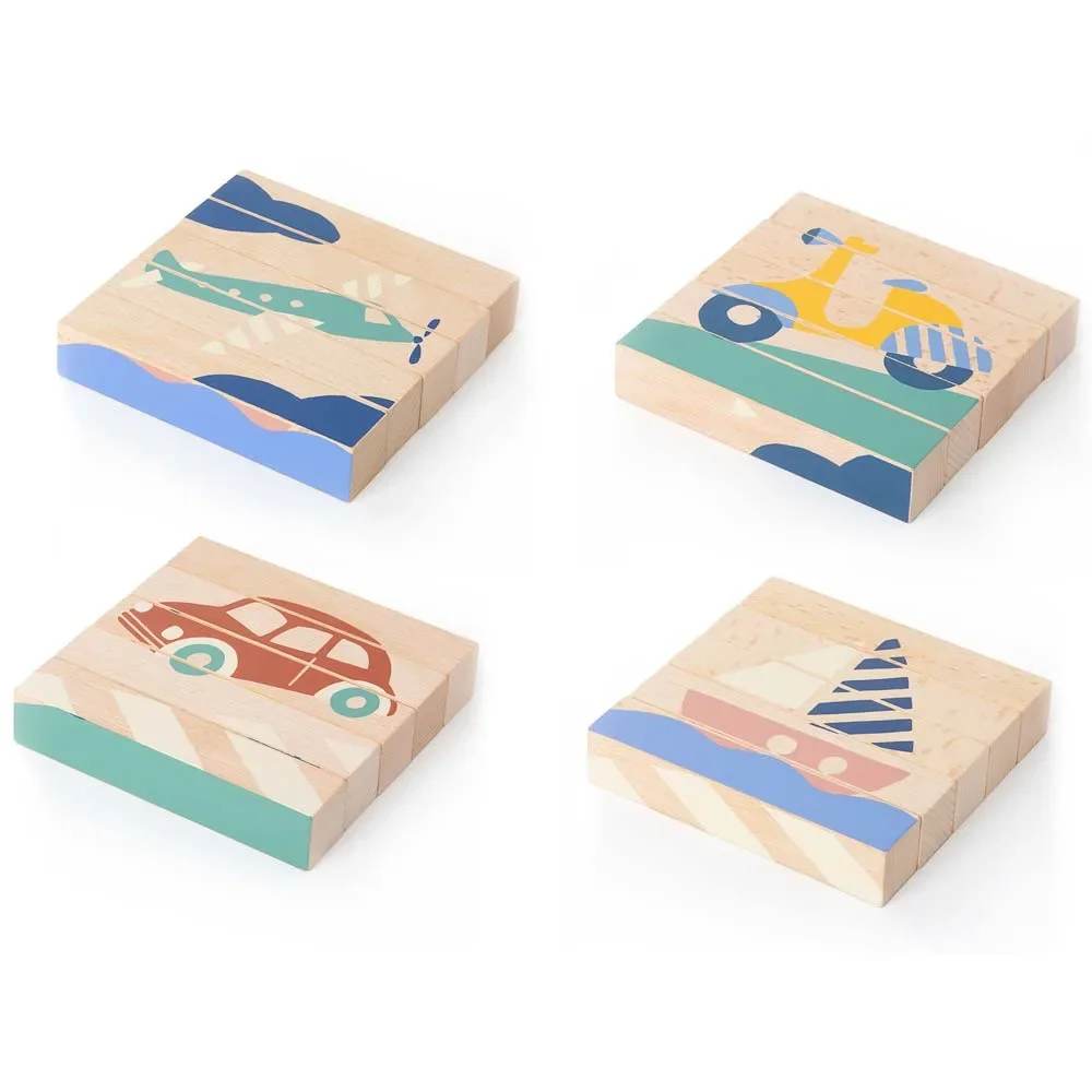 Nobodinoz klocki drewniane / puzzle pojazdy