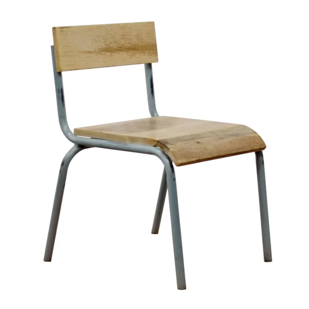 Kidsdepot krzesło metal wood szary
