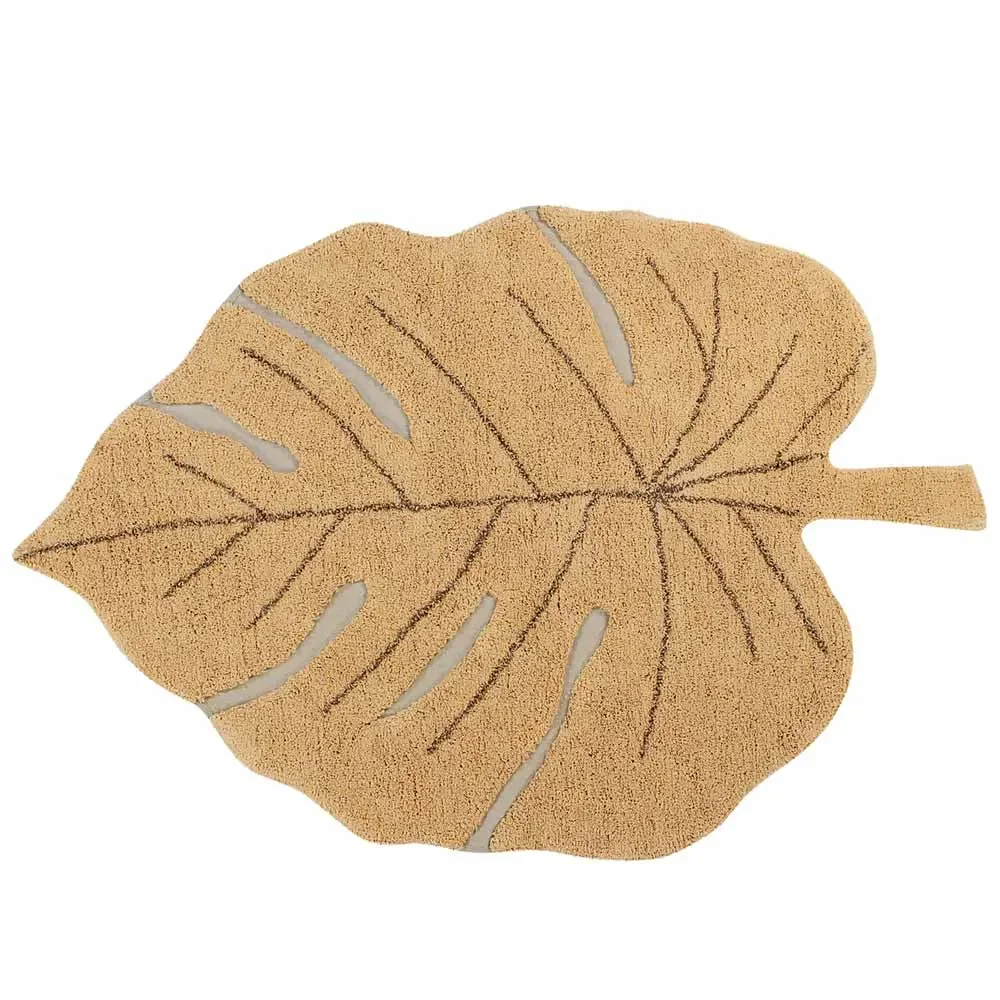 "Lorena Canals liść dywanu "Monstera" miodowy żółty image"