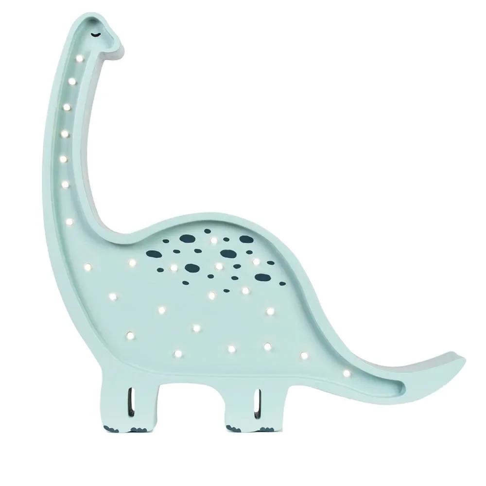 "little lights Led Deco lampa dziecięca Dino jasnoniebieska image"