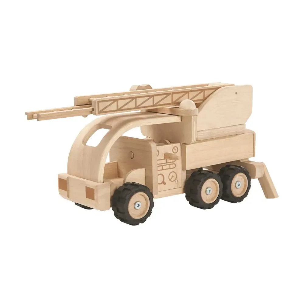 "Plan Toys Wóz strażacki drewno naturalny image"