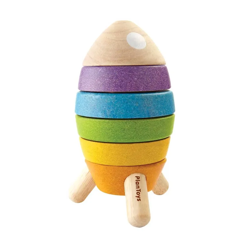 "Plan Toys Wieża do układania rakiet kolorowa image"