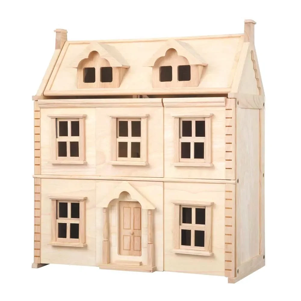 "Plan Toys domek dla lalek Victorian drewno naturalne image"