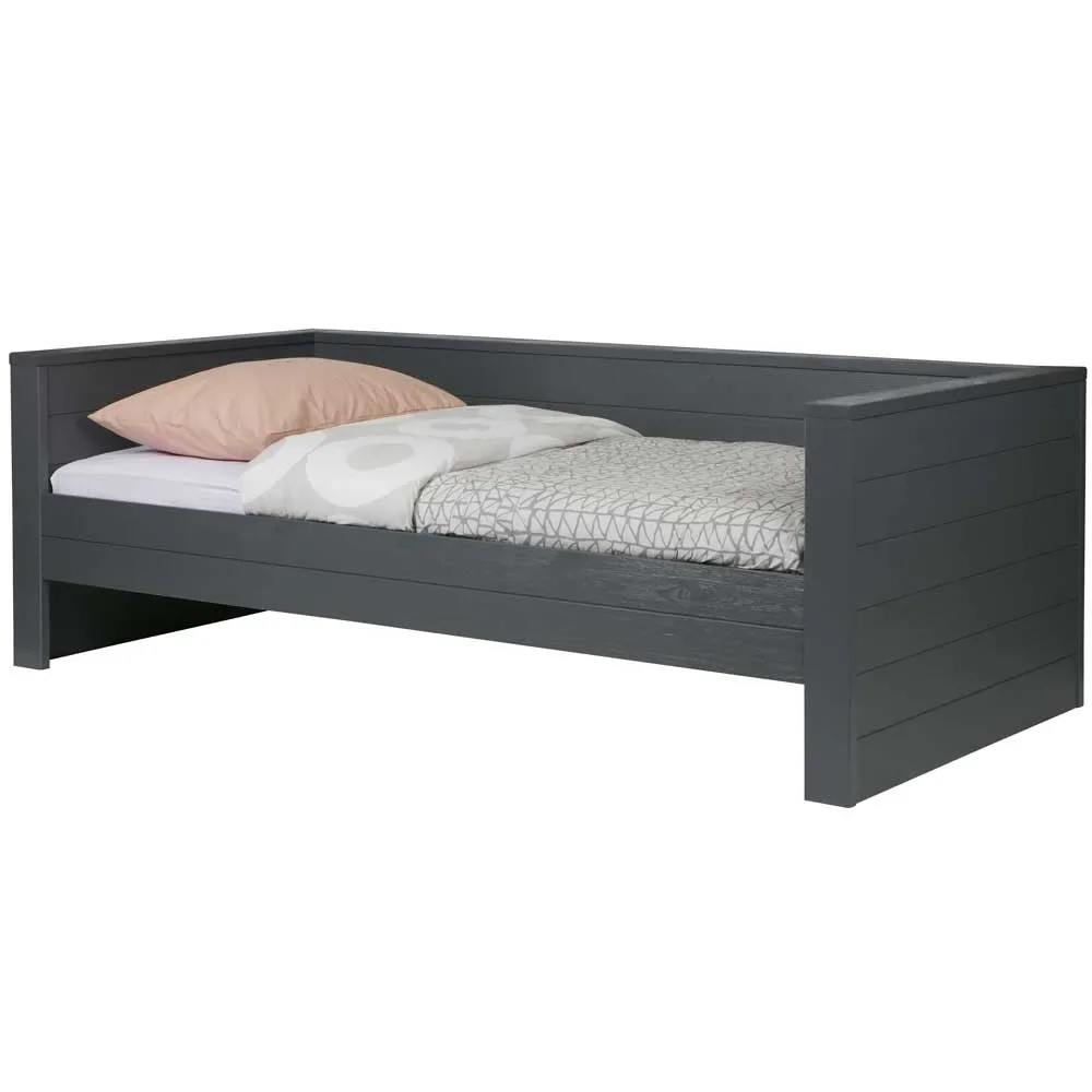 "WOOOD Sofa do spania Dennis stalowoszara image"