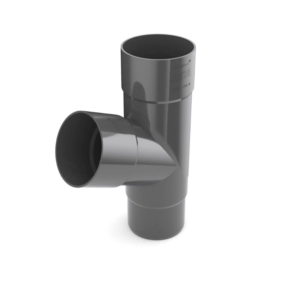 "Trójnik Rynny Grafitowy System 63mm, Złączka Rynnowa image"