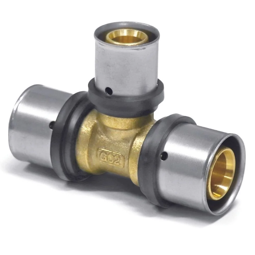 "Trójnik Pressfitting Redukcyjny Miedziany 32mm - Niemiecka Jakość image"