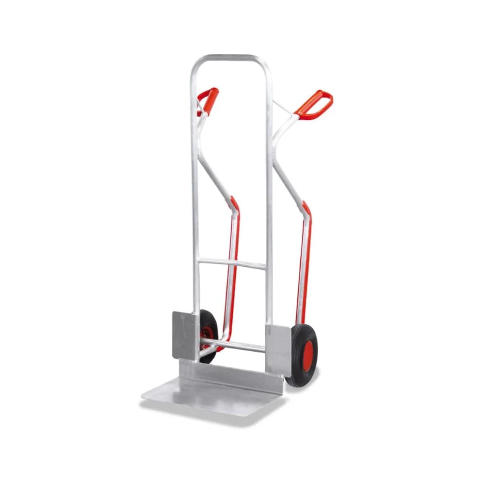 "Wózek transportowy aluminiowy 200 kg z oponami pneumatycznymi i dużą łopatą image"