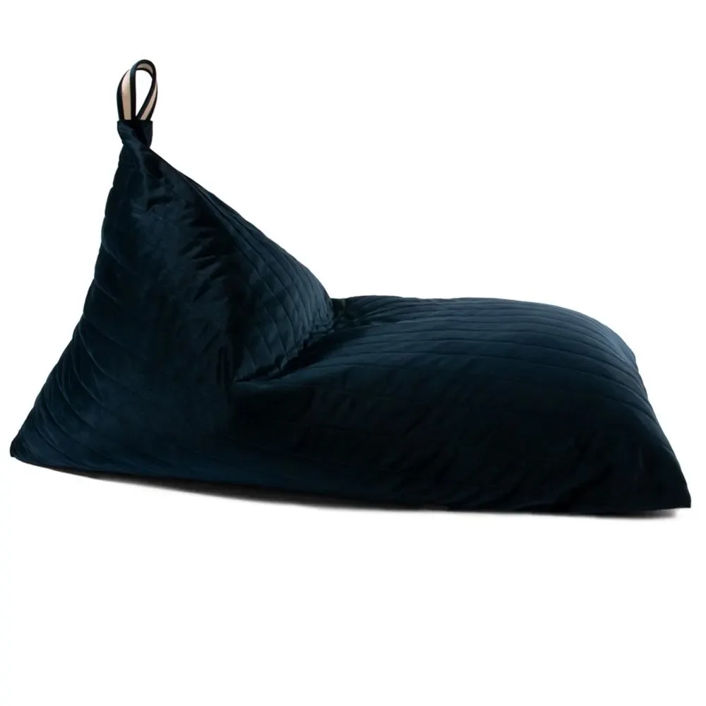 "Nobodinoz Beanbag "Essaouira" Savanna velvet niebieski image"