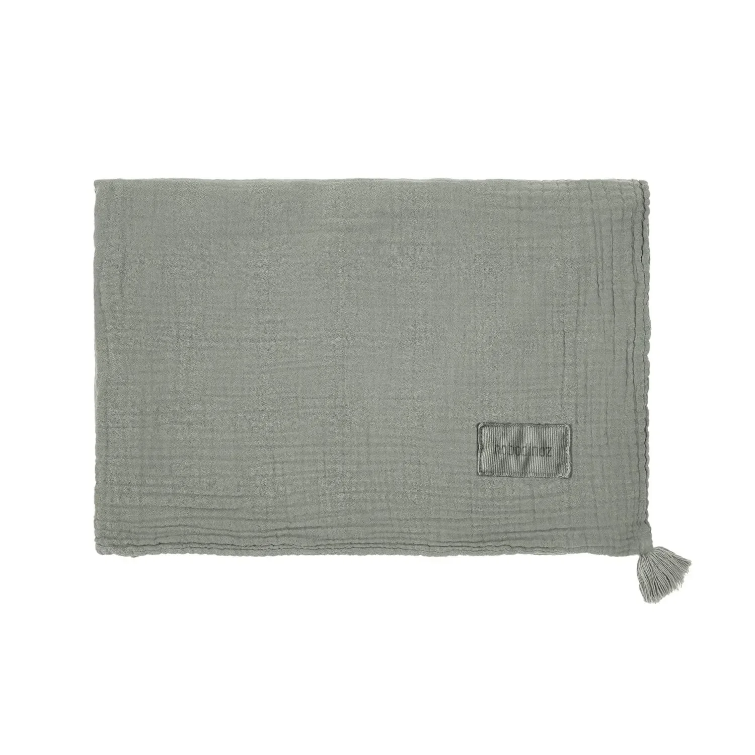 Nobodinoz WABI SABI Babydecke, Musselindecke Doppel, 65x100 cm, Azurblau