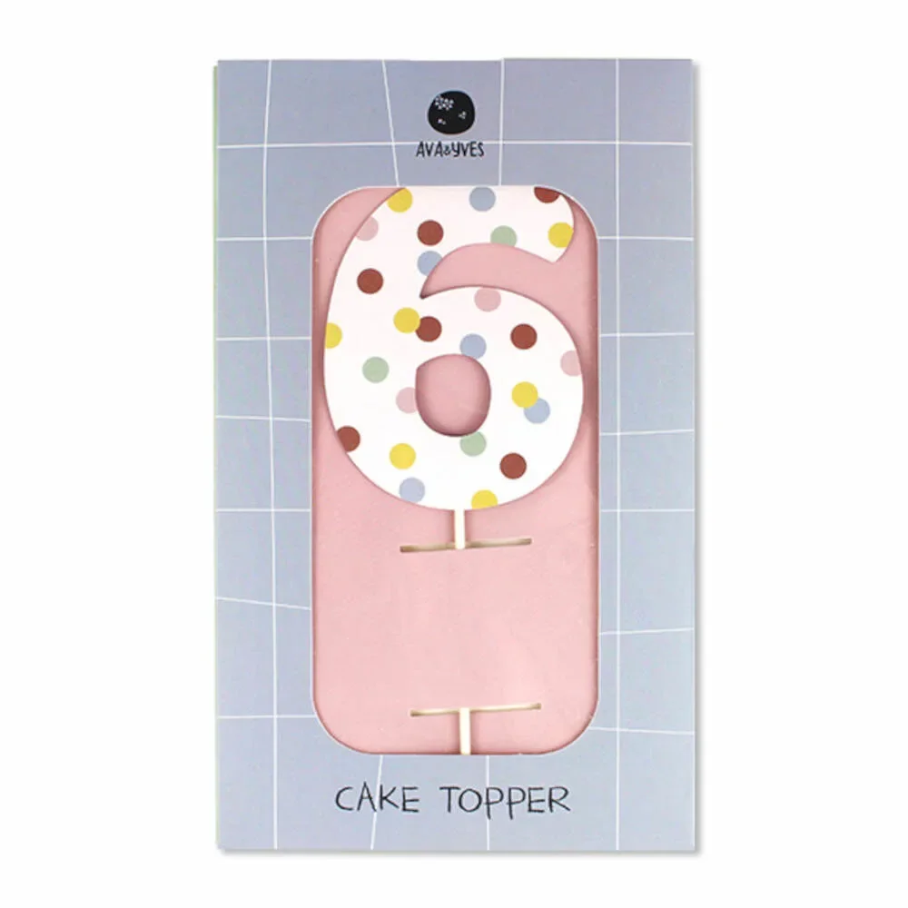 "Ava & Yves Cake Topper numer "6 image"