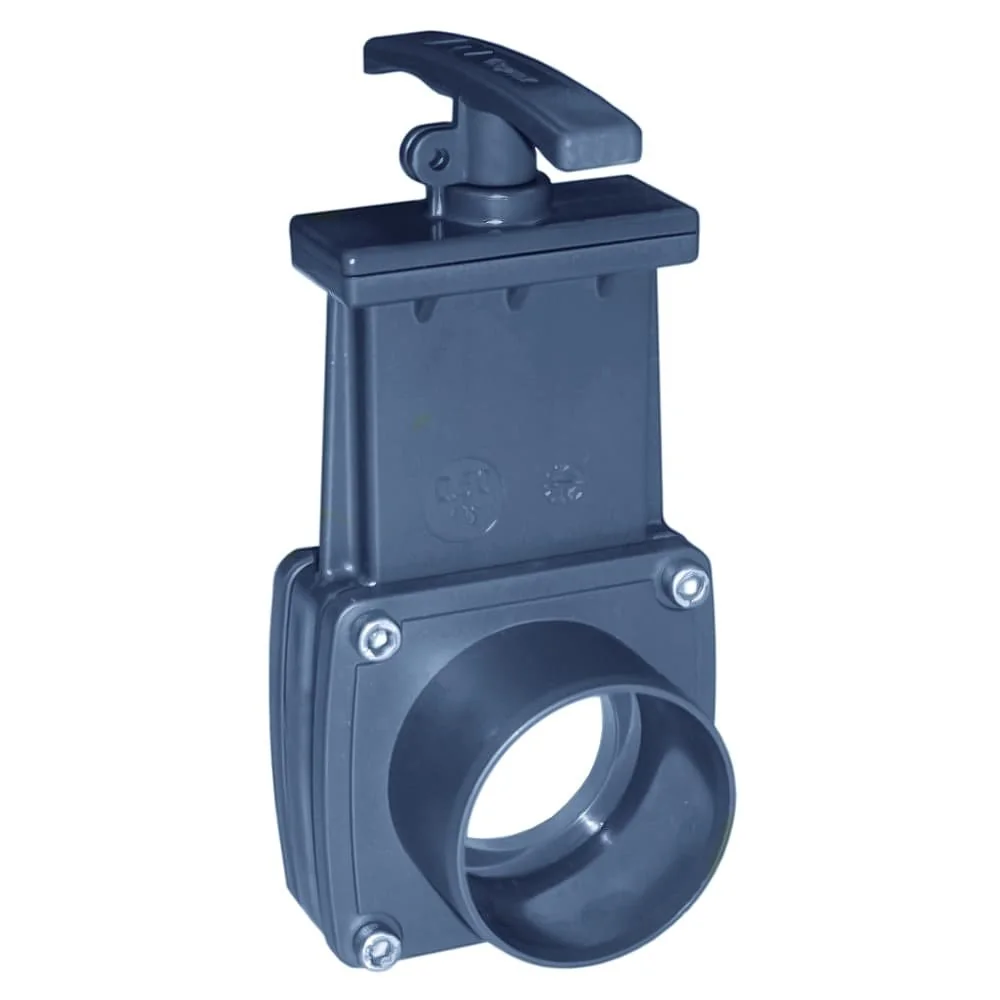 Zasuwa PVC 50mm do oczka wodnego i stawu
